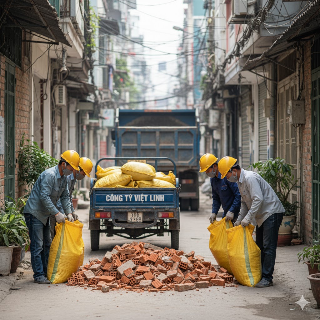 Bảng giá vận chuyển trạc thải xây dựng Hà Nội | Mới cập nhật