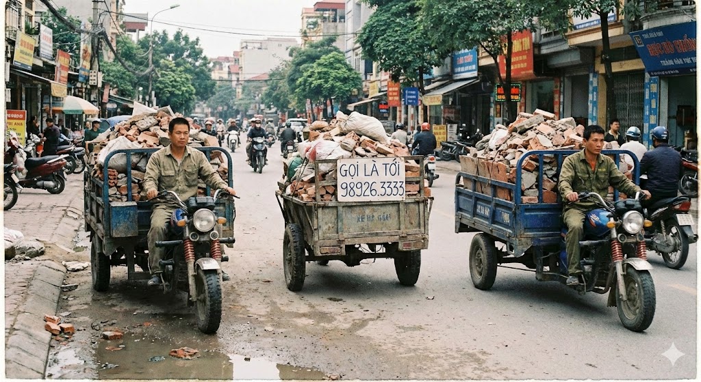 Vận chuyển trạc thải xây dựng tại Lĩnh Nam: Giá Rẻ, Không Bụi