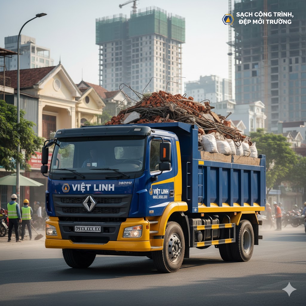Dịch Vụ Vận Chuyển Rác Thải Xây Dựng tại Hà Nội Uy Tín | Việt Linh 24/7